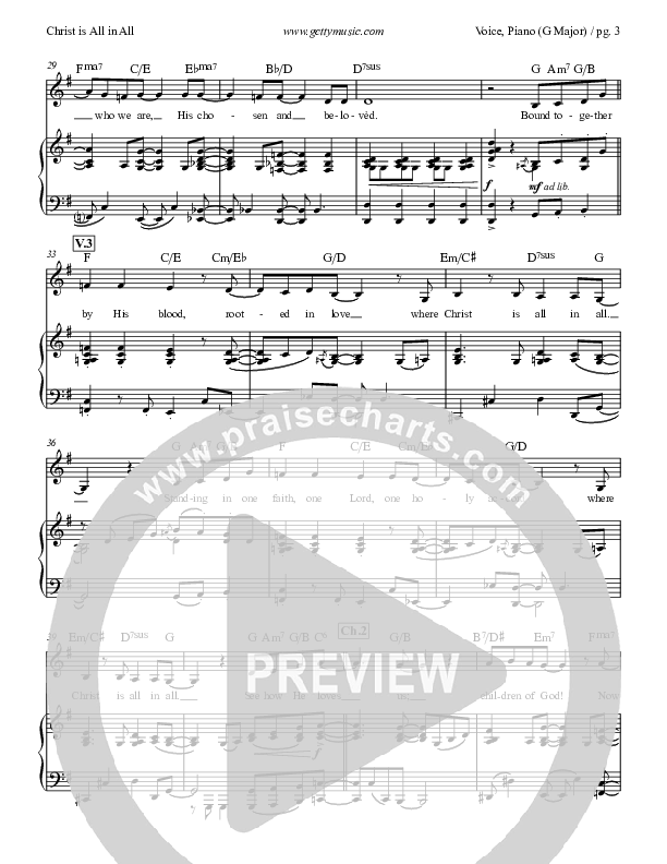 Christ Is All In All (Live) Rhythm/Melody (Keith & Kristyn Getty)