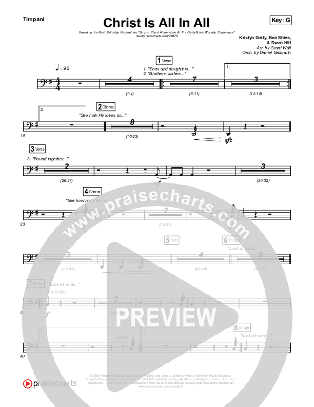 Christ Is All In All (Live) Timpani (Keith & Kristyn Getty)