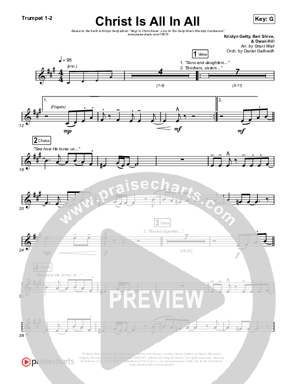 Christ Is All In All (Live) Brass Pack (Keith & Kristyn Getty)