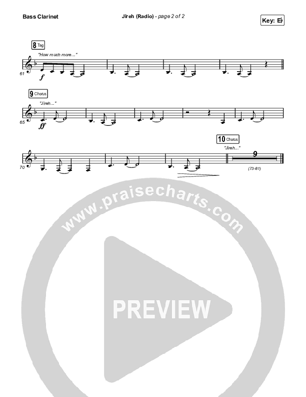 Jireh (Radio) Bass Clarinet (Maverick City Music / Chandler Moore / Naomi Raine)