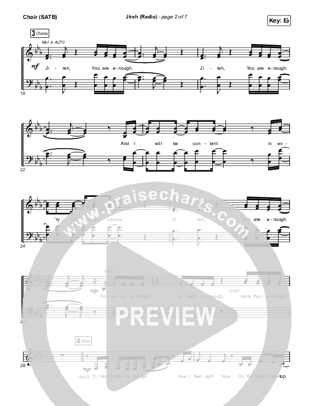 Jireh (Radio) Choir Sheet (SATB) (Maverick City Music / Chandler Moore / Naomi Raine)