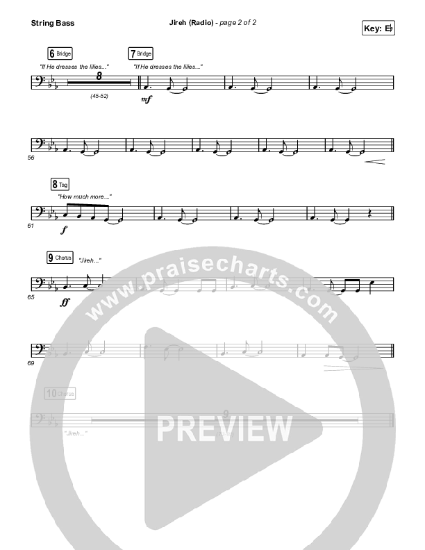 Jireh (Radio) Double Bass (Maverick City Music / Chandler Moore / Naomi Raine)