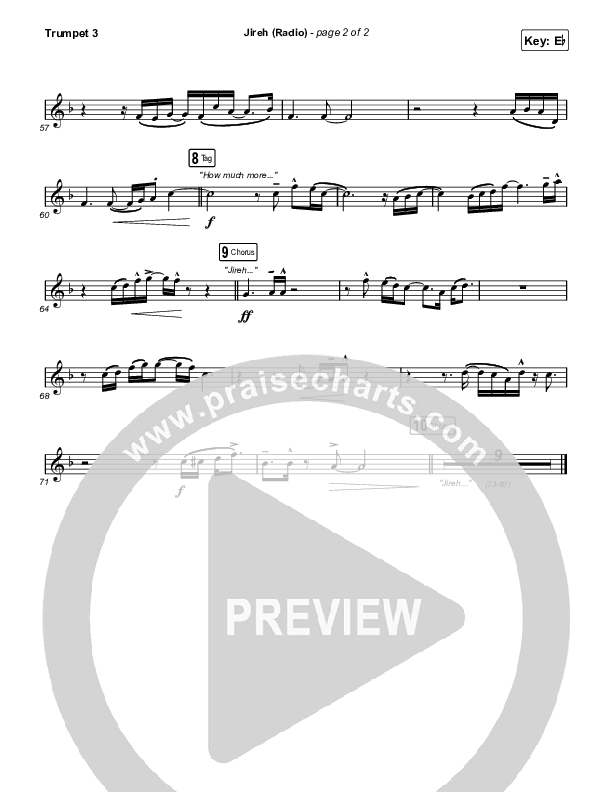 Jireh (Radio) Trumpet 3 (Maverick City Music / Chandler Moore / Naomi Raine)