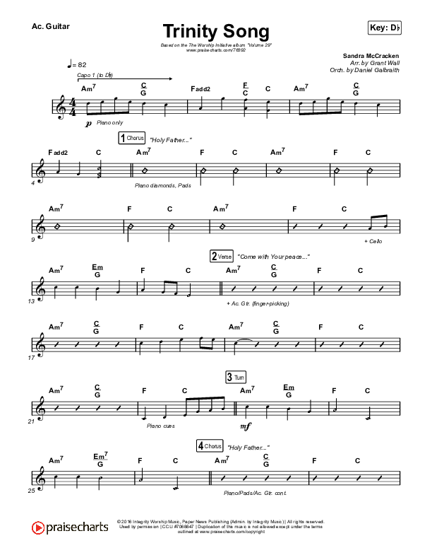 Trinity Song Acoustic Guitar (The Worship Initiative)