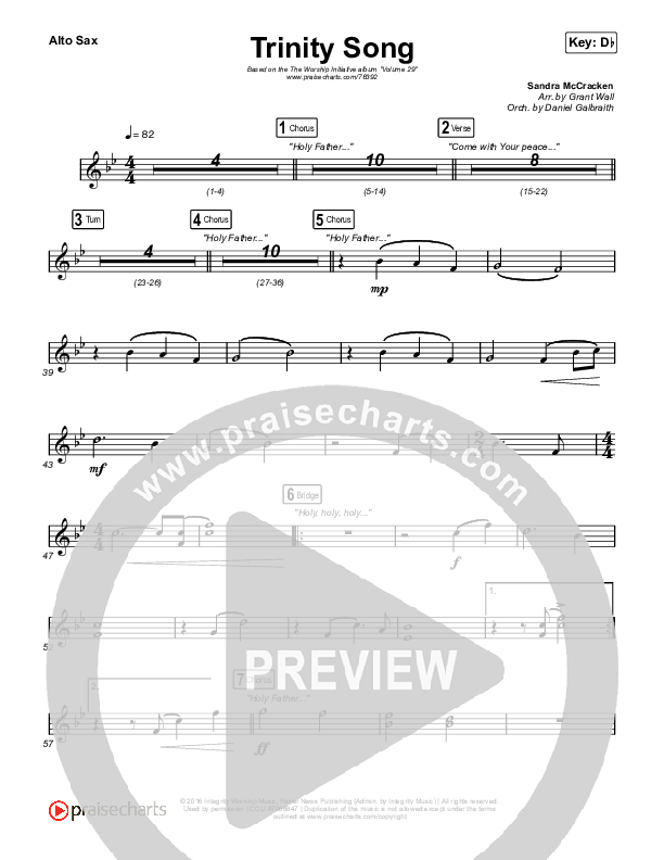 Trinity Song Alto Sax (The Worship Initiative)