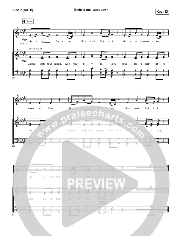 Trinity Song Choir Sheet (SATB) (The Worship Initiative)