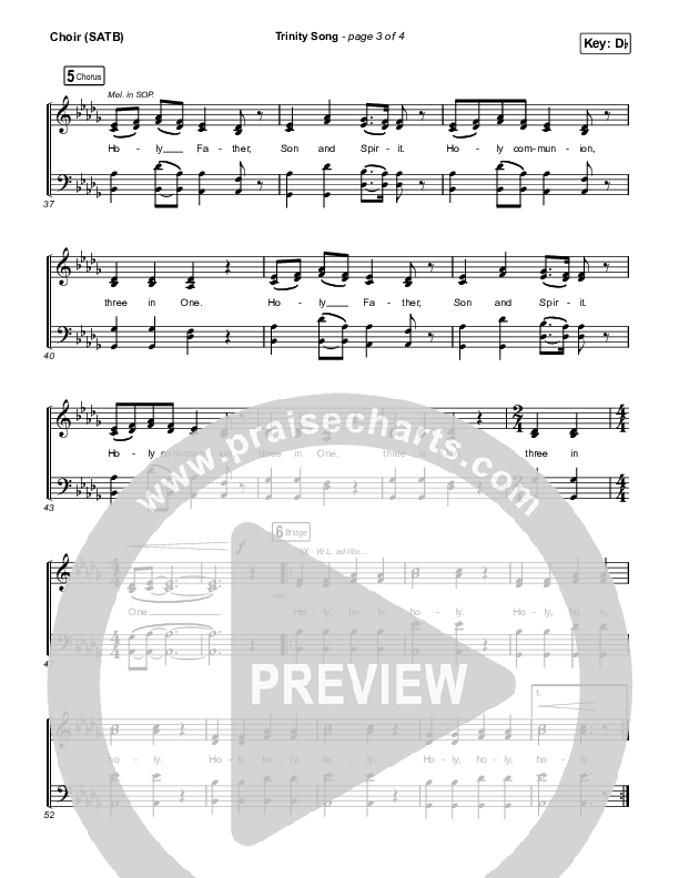 Trinity Song Choir Sheet (SATB) (The Worship Initiative)