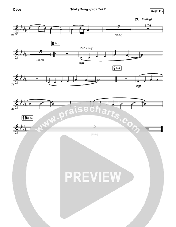 Trinity Song Oboe Sheet Music PDF (The Worship Initiative) PraiseCharts