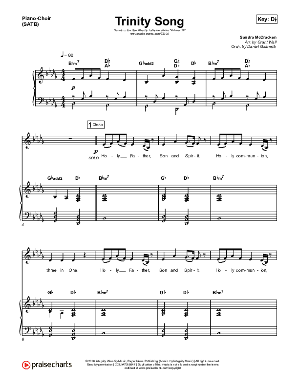 Trinity Song Piano/Vocal (SATB) (The Worship Initiative)