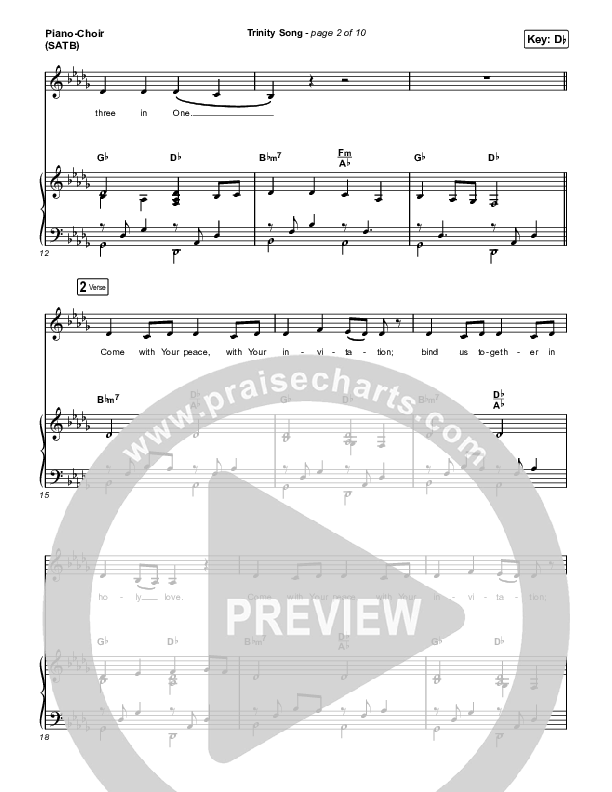 Trinity Song Piano/Vocal Pack (The Worship Initiative)