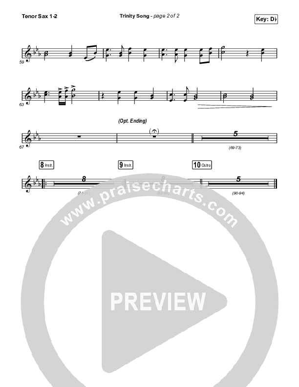 Trinity Song Tenor Sax 1/2 (The Worship Initiative)