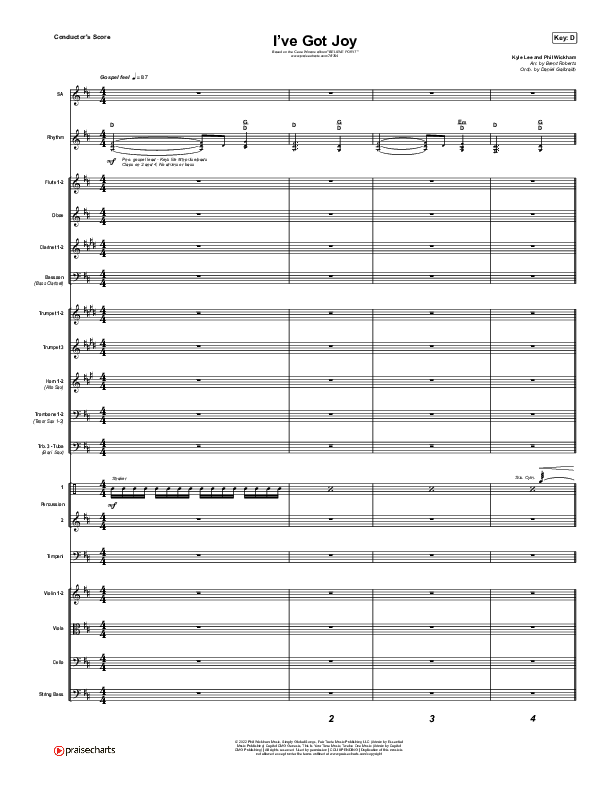 I've Got Joy Conductor's Score (CeCe Winans)