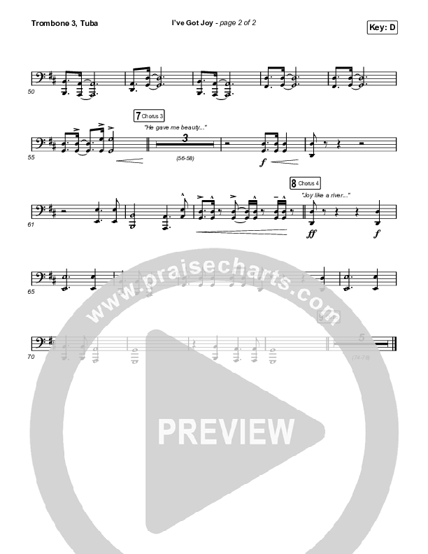 I've Got Joy Trombone 3/Tuba (CeCe Winans)