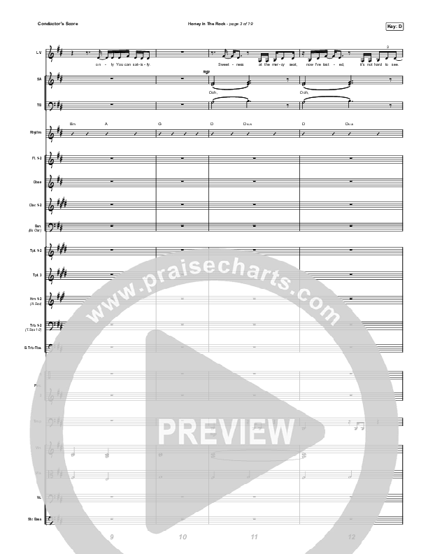Honey In The Rock (Choral Anthem SATB) Conductor's Score (Brooke Ligertwood / Arr. Mason Brown)