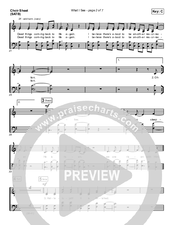 What I See (Choral Anthem SATB) Choir Sheet (SATB) (Elevation Worship / Arr. Mason Brown)