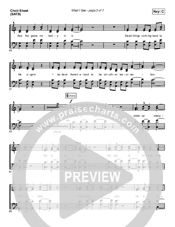What I See (Choral Anthem SATB) Choir Sheet (SATB) (Elevation Worship / Arr. Mason Brown)