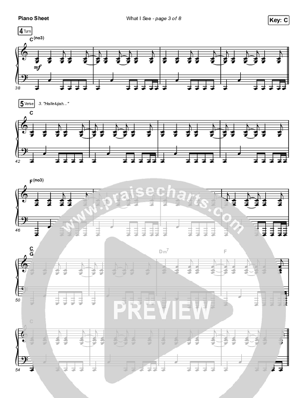 What I See (Choral Anthem SATB) Piano Sheet (Elevation Worship / Arr. Mason Brown)
