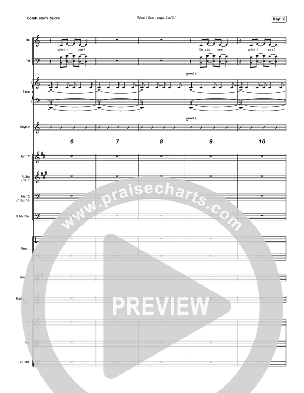 What I See (Choral Anthem SATB) Orchestration (Elevation Worship / Arr. Mason Brown)