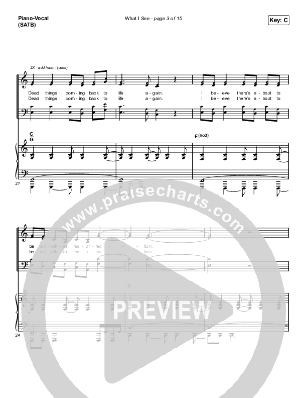 What I See (Choral Anthem SATB) Piano/Vocal (SATB) (Elevation Worship / Arr. Mason Brown)
