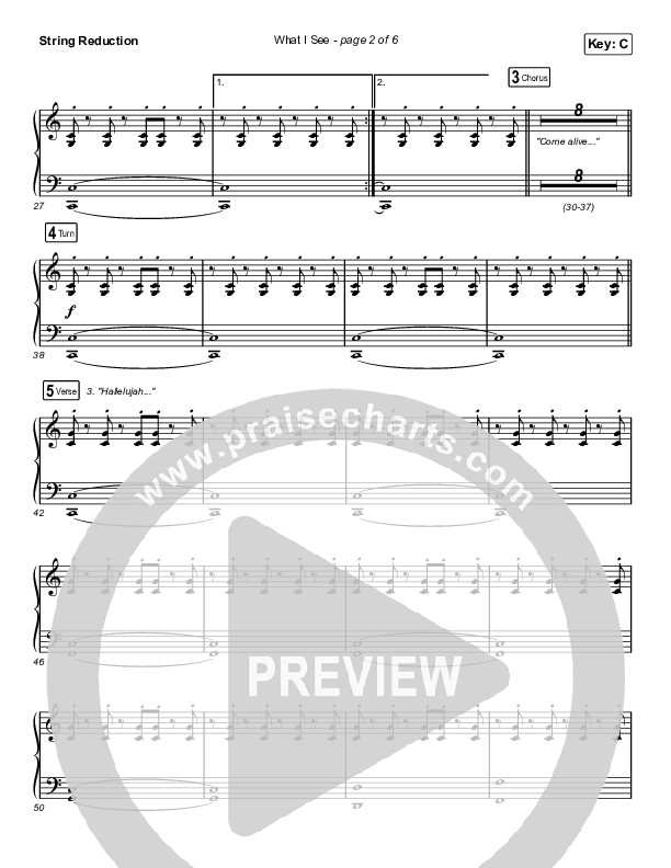 What I See (Choral Anthem SATB) String Reduction (Elevation Worship / Arr. Mason Brown)