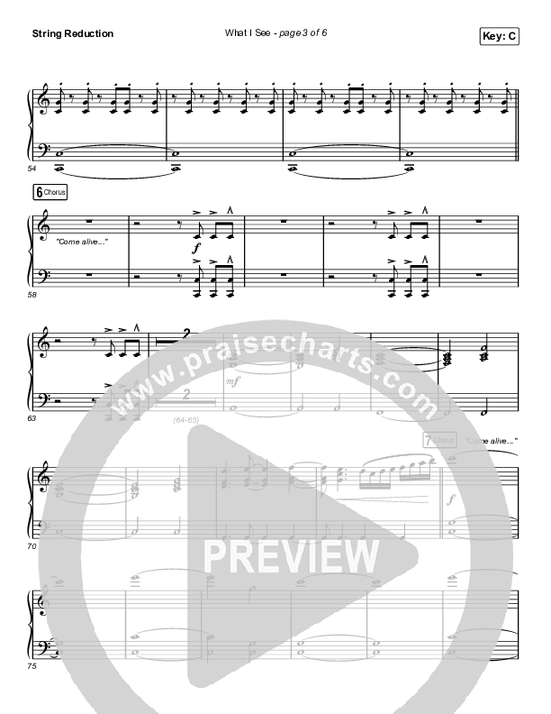 What I See (Choral Anthem SATB) String Reduction (Elevation Worship / Arr. Mason Brown)