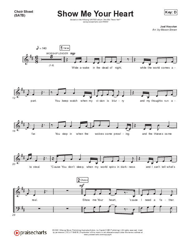 Show Me Your Heart Choir Vocals (SATB) (Hillsong UNITED)