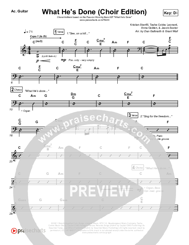 What He's Done (Choir Edition) (Choral Anthem) Rhythm Pack (Passion / Arr. Erik Foster)