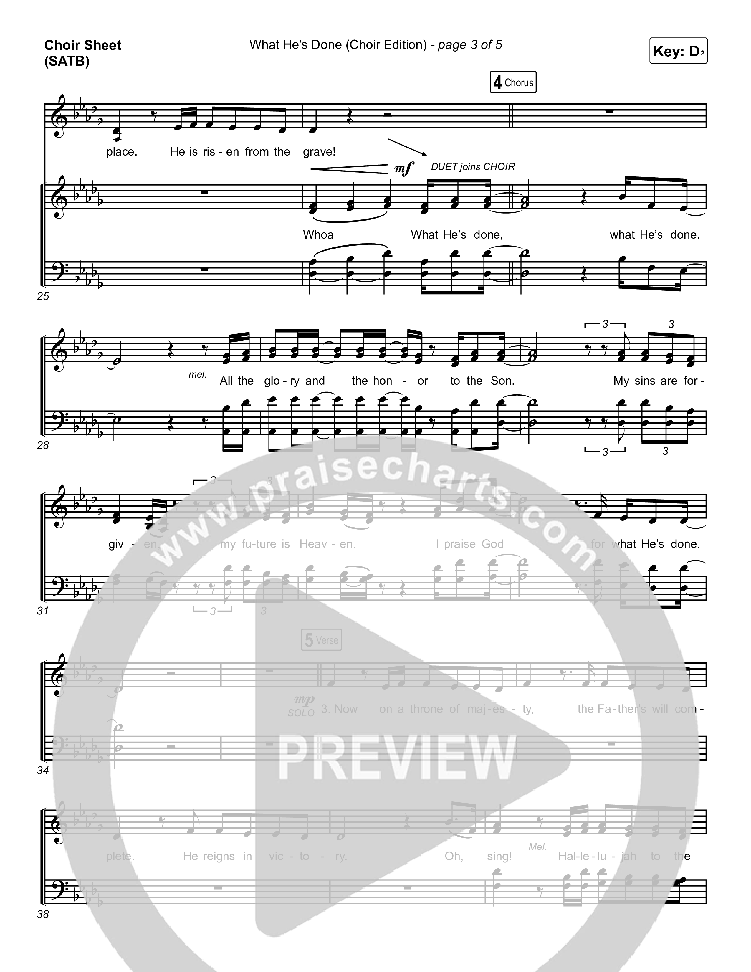 What He's Done (Choir Edition) (Choral Anthem) Choir Sheet (SATB) (Passion / Arr. Erik Foster)