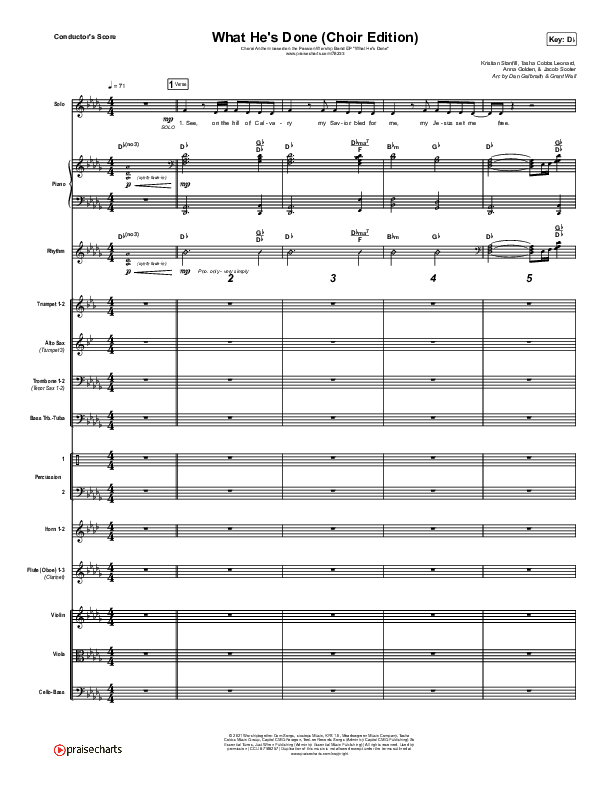 What He's Done (Choir Edition) (Choral Anthem) Orchestration (Passion / Arr. Erik Foster)