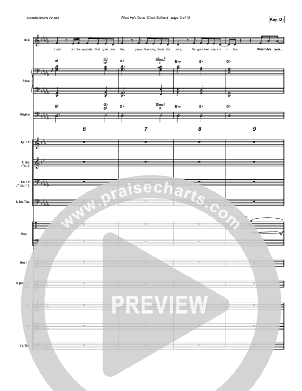 What He's Done (Choir Edition) (Choral Anthem) Conductor's Score (Passion / Arr. Erik Foster)