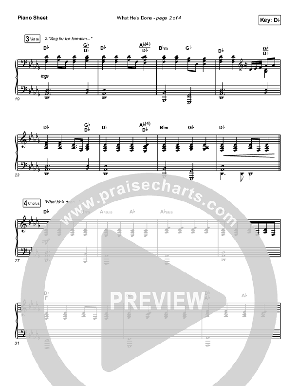 What He's Done (Choir Edition) (Choral Anthem) Piano Sheet (Passion / Arr. Erik Foster)