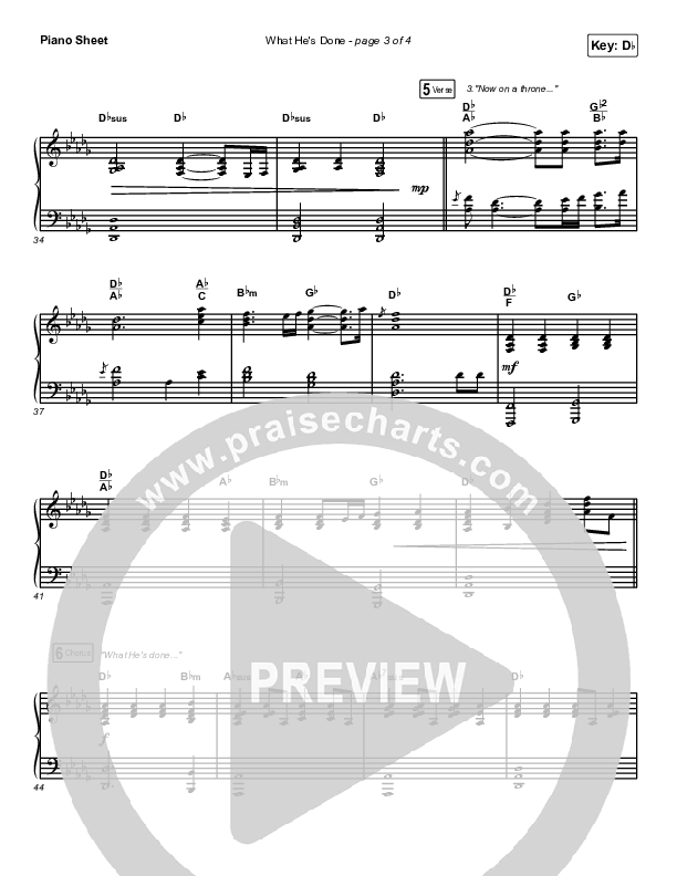 What He's Done (Choir Edition) (Choral Anthem) Piano Sheet (Passion / Arr. Erik Foster)