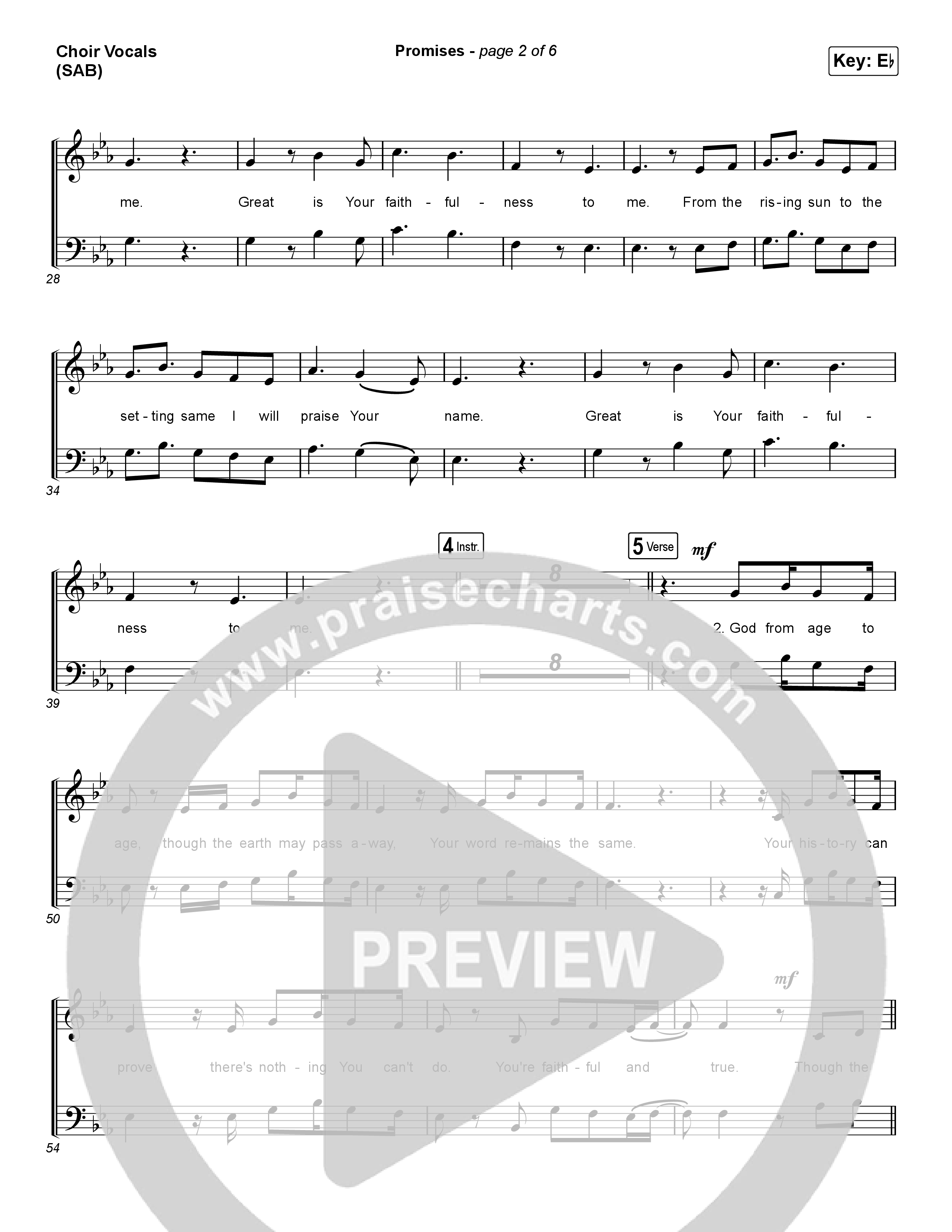 Promises (Worship Choir SAB) Choir Sheet (SAB) (Maverick City Music / Arr. Erik Foster)