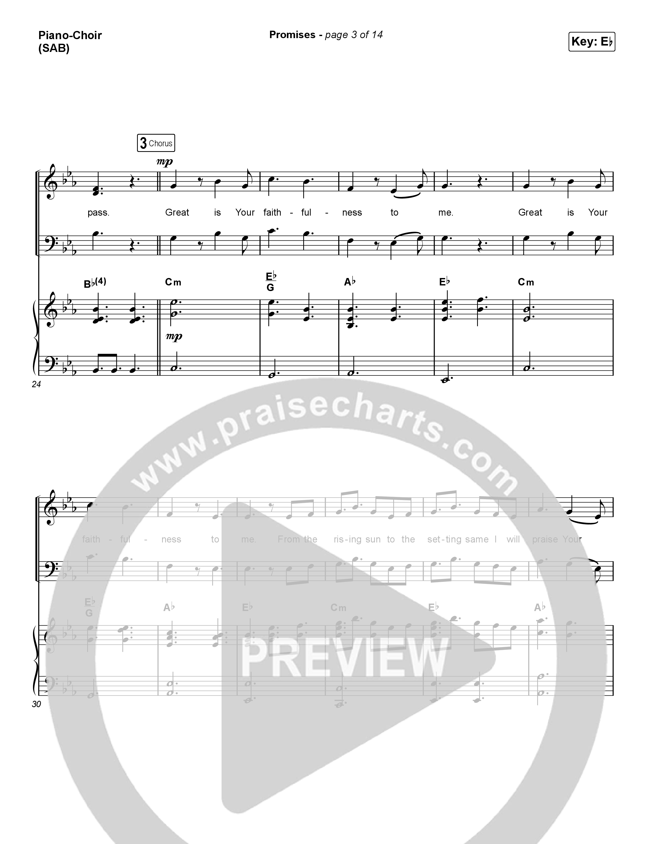 Promises (Worship Choir SAB) Piano/Choir (SAB) (Maverick City Music / Arr. Erik Foster)