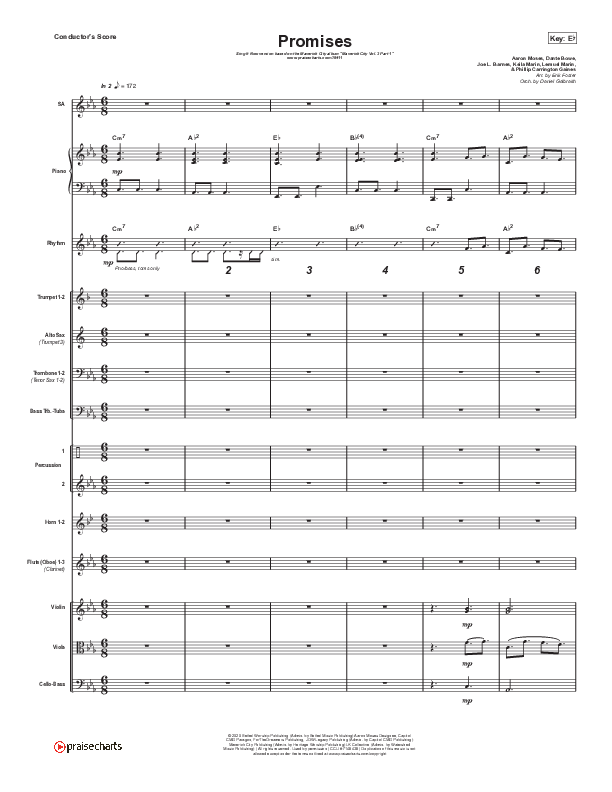 Promises (Sing It Now SATB) Orchestration (Maverick City Music / Arr. Erik Foster)