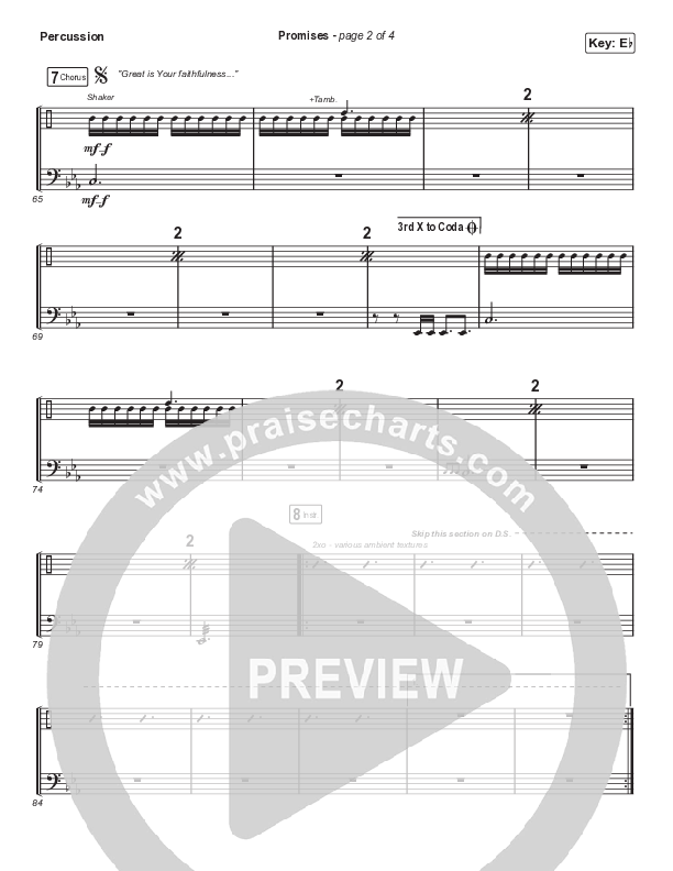 Promises (Sing It Now SATB) Percussion (Maverick City Music / Arr. Erik Foster)