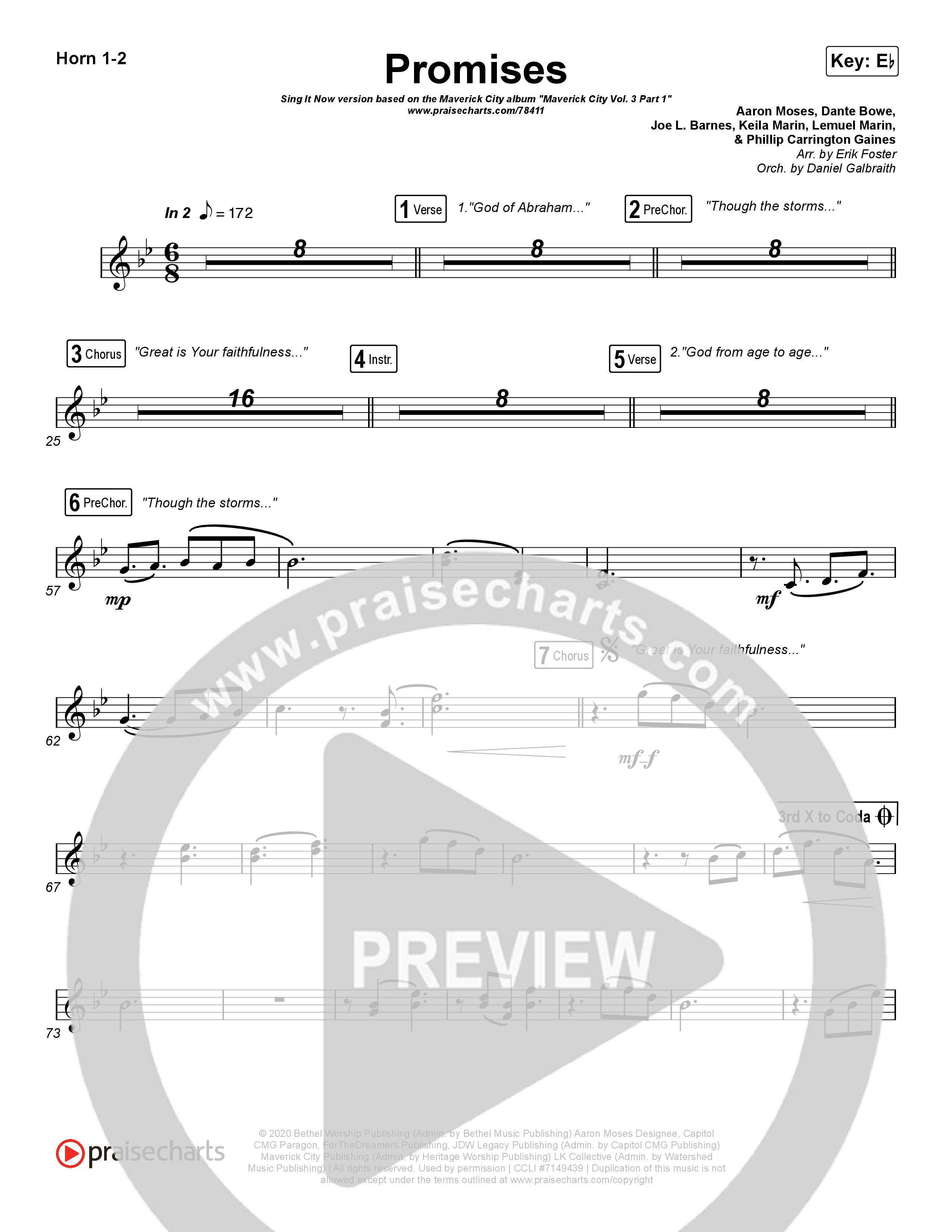 Promises (Sing It Now SATB) Brass Pack (Maverick City Music / Arr. Erik Foster)