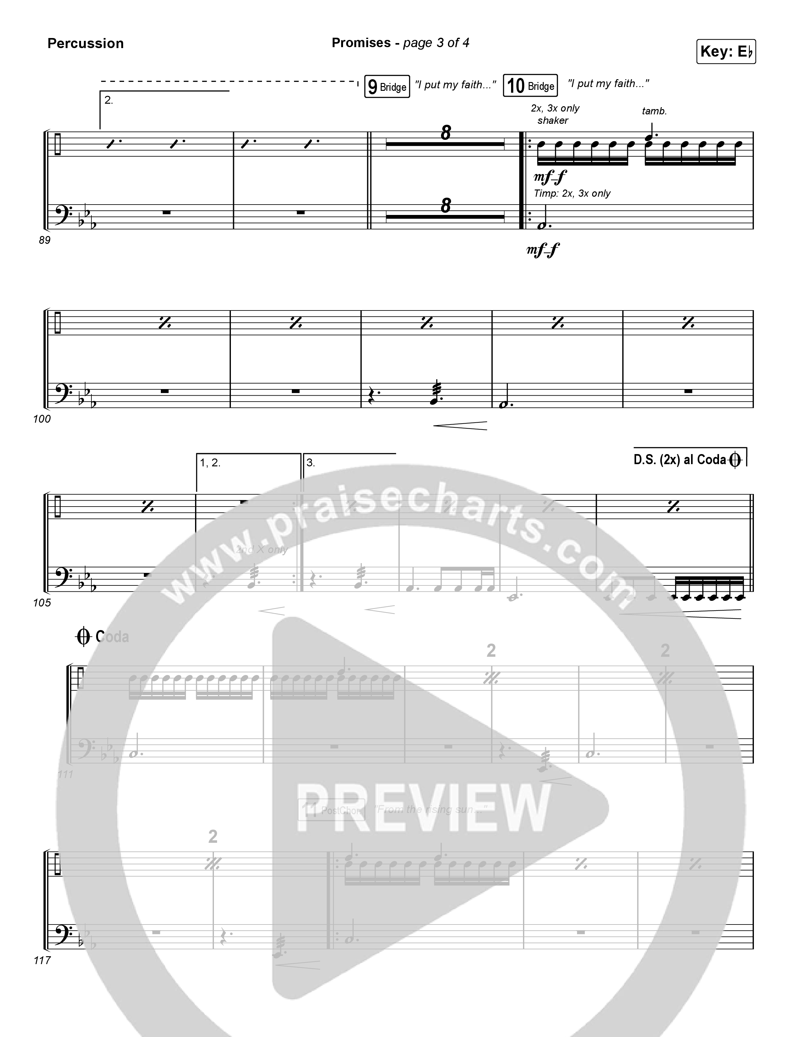Promises (Sing It Now SATB) Percussion (Maverick City Music / Arr. Erik Foster)