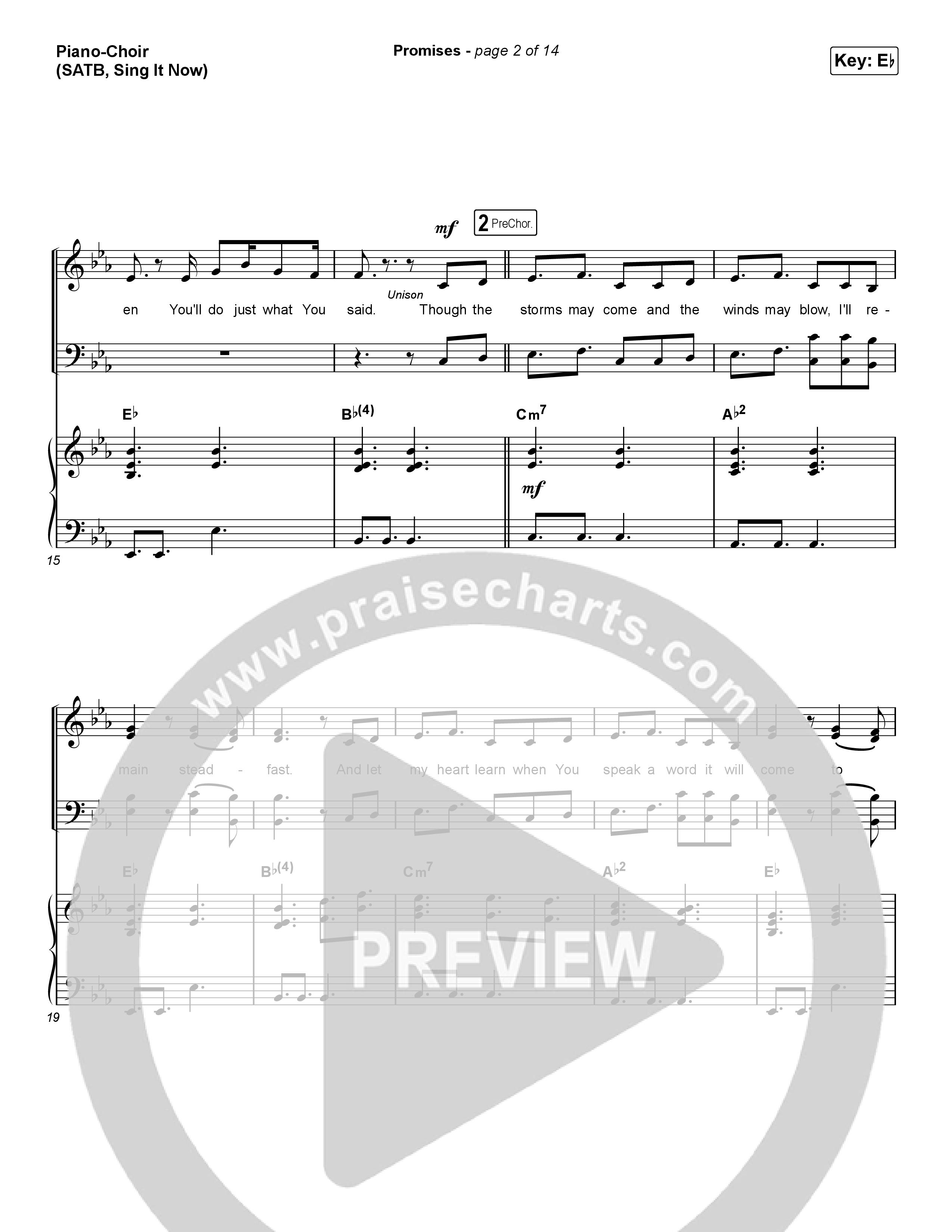Promises (Sing It Now SATB) Piano/Choir (SATB) (Maverick City Music / Arr. Erik Foster)