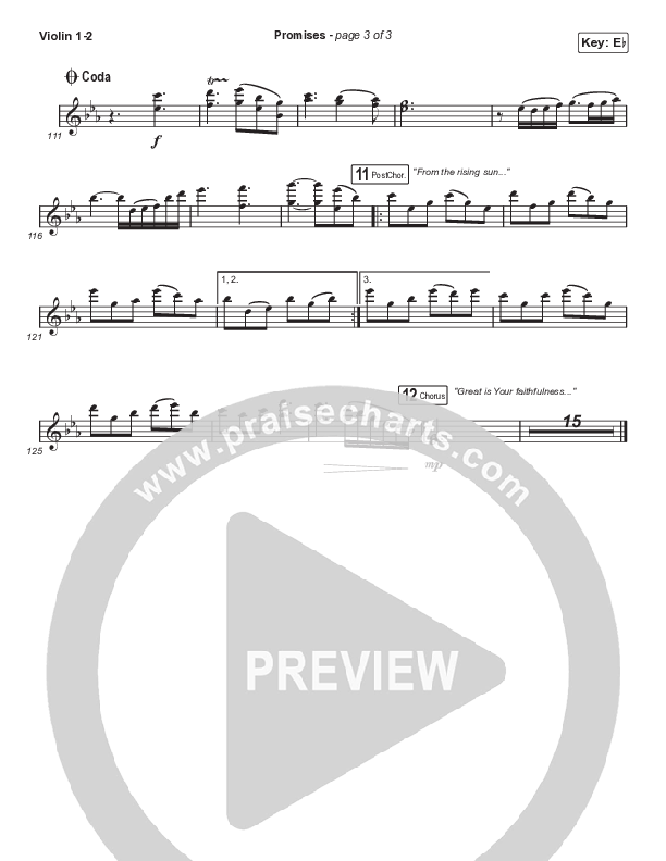 Promises (Sing It Now SATB) Violin 1/2 (Maverick City Music / Arr. Erik Foster)