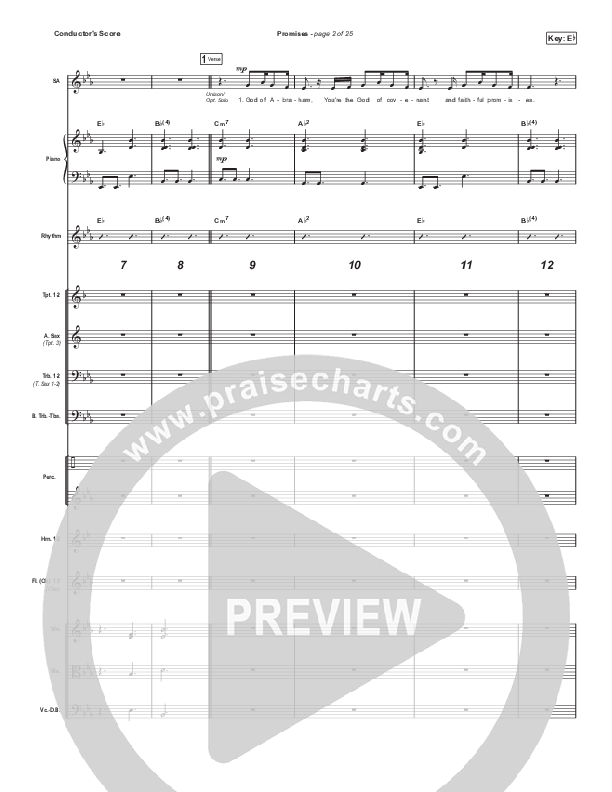 Promises (Unison/2-Part Choir) Orchestration (Maverick City Music / Arr. Erik Foster)