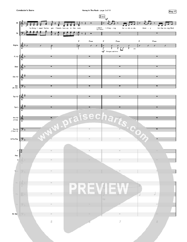 Honey In The Rock (Sing It Now SATB) Conductor's Score (Brooke Ligertwood / Arr. Mason Brown)