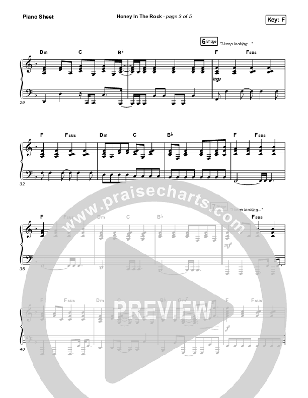 Honey In The Rock (Sing It Now SATB) Piano Sheet (Brooke Ligertwood / Arr. Mason Brown)