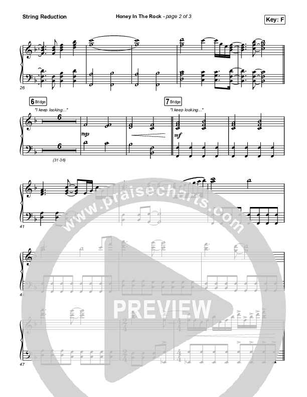 Honey In The Rock (Sing It Now SATB) String Reduction (Brooke Ligertwood / Arr. Mason Brown)