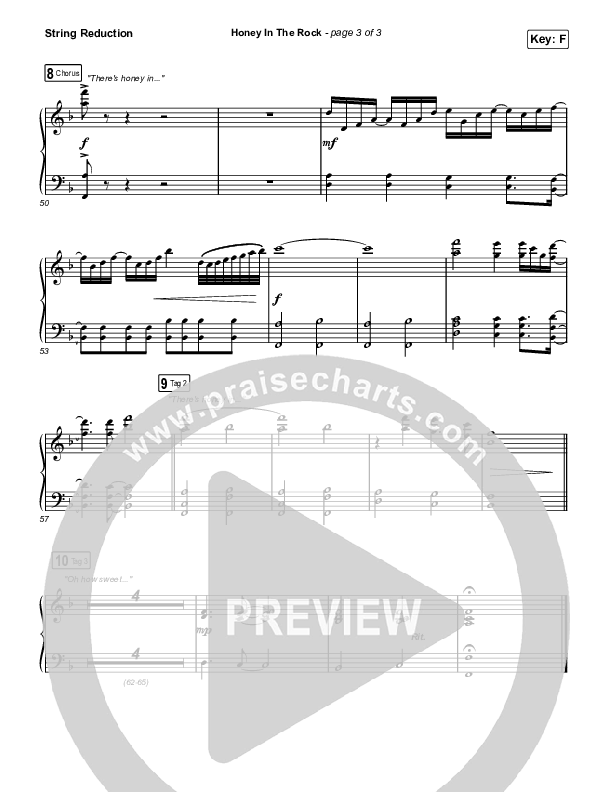 Honey In The Rock (Unison/2-Part Choir) String Reduction (Brooke Ligertwood / Arr. Mason Brown)