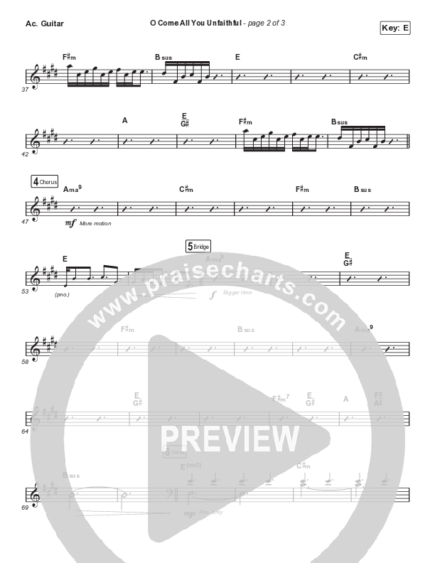 O Come All You Unfaithful (Sing It Now SATB) Acoustic Guitar (Sovereign Grace / Arr. Luke Gambill)