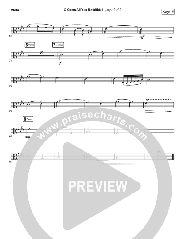 O Come All You Unfaithful (Sing It Now SATB) Viola (Sovereign Grace / Arr. Luke Gambill)