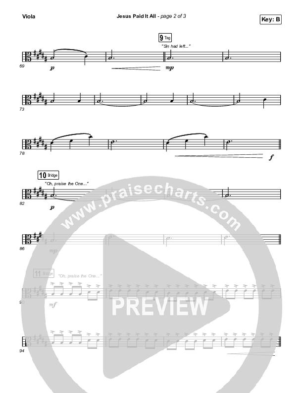 Jesus Paid It All Viola (Austin Stone Worship)