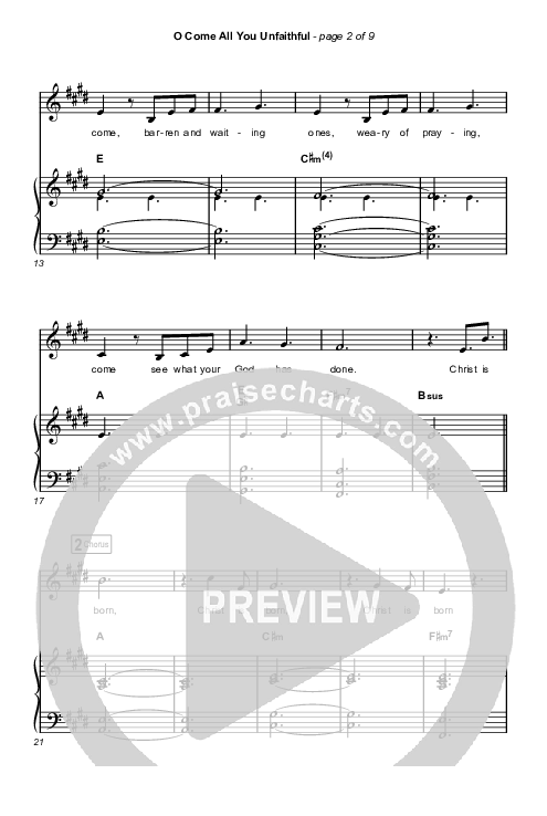 O Come All You Unfaithful (Worship Choir SAB) Octavo (SAB & Pno) (Sovereign Grace / Arr. Luke Gambill)