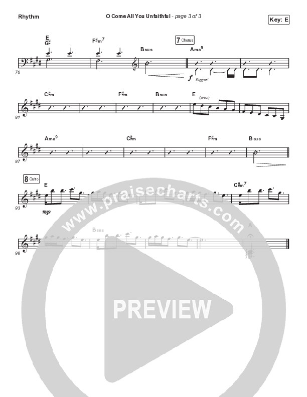 O Come All You Unfaithful (Worship Choir SAB) Rhythm Pack (Sovereign Grace / Arr. Luke Gambill)